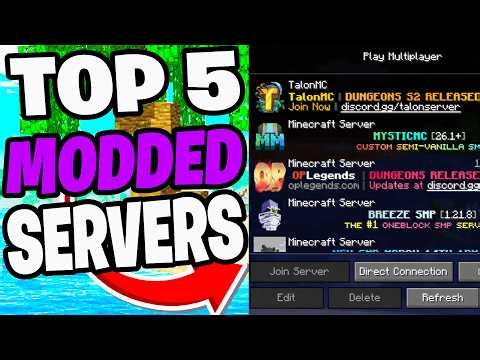 Top 5 MODDED Servers For Minecraft 26.1.2! - Server IPs