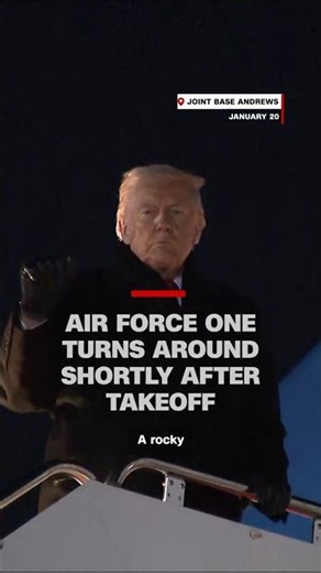 Air Force One turns around shortly after takeoff