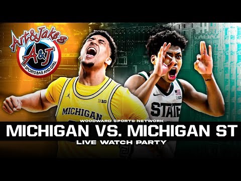 LIVE Michigan vs Michigan State Watch Party | January 30th, 2026 | Woodward Sports
