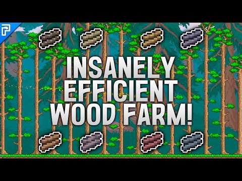 I built the MOST EFFICIENT WOOD FARM in Terraria!