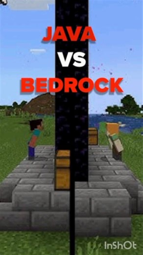 Minecraft java vs Bedrock #minecraft #gaming #shorts