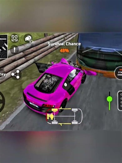 DriveCSX Car Crash Simulator Realistic | High Speed Crashes and Stunts - Part 21 #Shorts 7