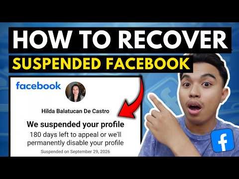 HOW TO RECOVER SUSPENDED FACEBOOK ACCOUNT? FACEBOOK SUSPENDED 180 DAYS! FACEBOOK RECOVERY 2026