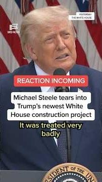 Michael Steele tears into Trump's newest White House construction project