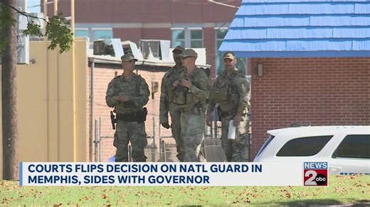 Court flips decision on National Guard in Memphis, sides with governor