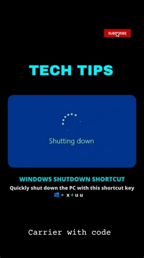 💻 Windows Shutdown Shortcut Key | Amazing Tech Tips 🔥#WindowsTips #Technology #ComputerScience#tech