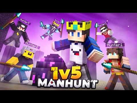 1 V 5 Minecraft Speedrunner VS Hunter Challenge!