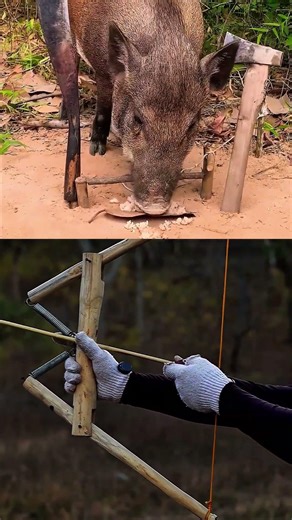 Deadly Precision: DIY Spring Crossbow & Wild Boar Trap 🐗🏹