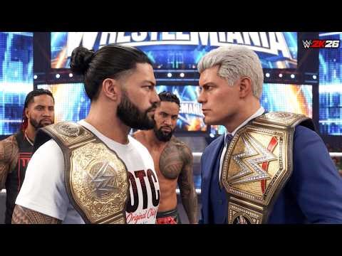 WWE 2K26 World Champion Roman Reigns Vs WWE Champion Cody Rhodes