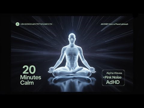 🧘 Astral Wireframe Meditation 20 Minutes - Alpha Waves & Pink Noise ADHD Focus Calm, No Headphones