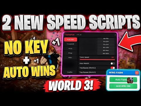 [NO KEY] 2 NEW +1 Speed Keyboard Escape Scripts! (Roblox) | Auto Wins, World 3 & Treadmill Unlock!