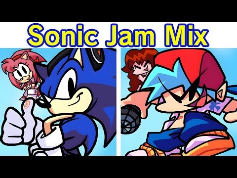 FNF Sonic Jam + Cutscenes Animation + Sonic Mix (Friday Night Funkin' Mod) (Amy/Tails/GF/BF)