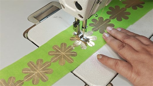 Make beautiful kurti sleeves design with Self adhesive gota patti sheets #sewing #reels #fbreels #diy #design #crafts | Knotty Stitches