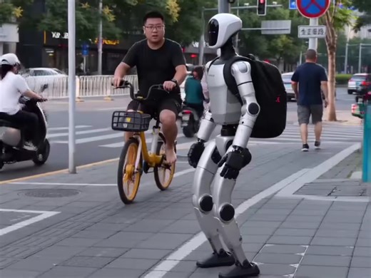 绝了！中国反违规停车机器人火到海外，行人被“拦截”反应笑喷，外国网友：这是AI最有用的打开方式！