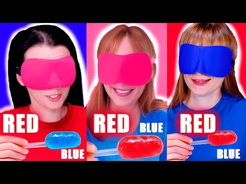 ASMR Red and Blue Candy Challenge | Best Compilation