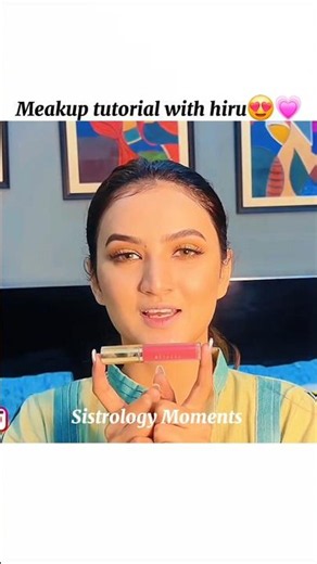 Meakup tutorial with hiru😍💗#sistrology