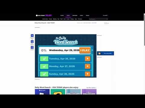 AI solve USA Today the Daily Word Search : 4/29/2026