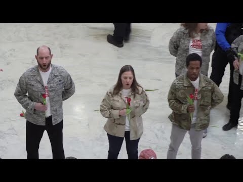 Iran war protest sees veterans get zip-tied at US Capitol as ceasefire nears expiration date