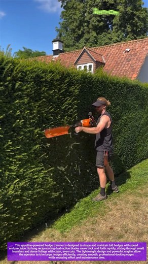 Professional Hedge Trimmer Creates Perfect Garden Walls in Minutes!