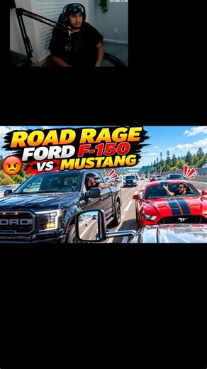 Ford F-150 vs Mustang: Road Rage Gets Out of Control! 😳🔥#roadrage #dashcam
