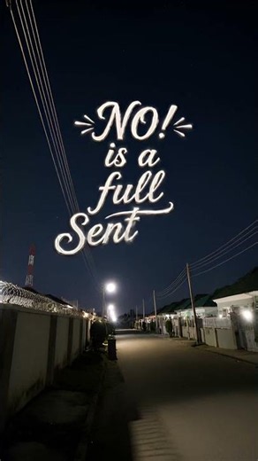 No is a complete sentence