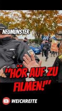 Polizei "Hör auf zu filmen!" Antifa Gegendemo AfD GDNeumünster 17.10.26