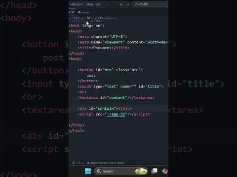 MINI JavaScript project - Article publishing app
