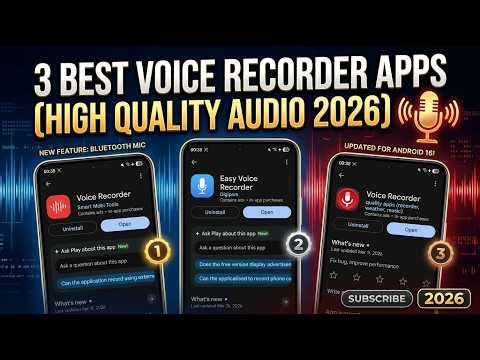 3 Best Voice Recorder Apps for Android (High Quality Audio 2026)
