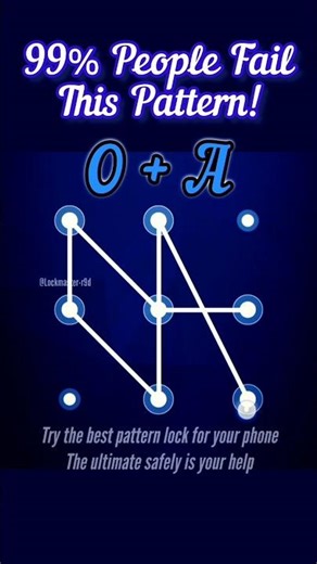 O + A Couple pattern lock 🔒 #viral #pattern #pattern_unlock #phone