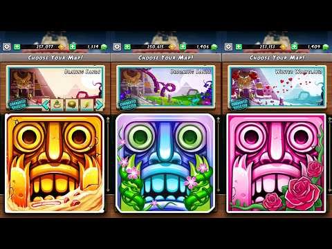 Temple Run 2 Blazing Sands Vs Blooming Sands Vs Winter Wasteland endless run game play android ios