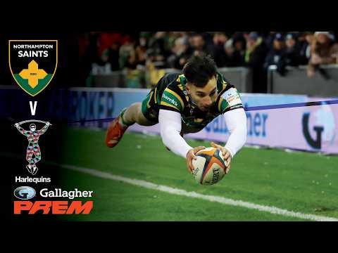 HIGHLIGHTS & REACTION: Northampton Saints v Harlequins | SAINTS SCORE 10 TRIES! | Gallagher PREM