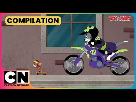 Tom's Wild Skate Chase!🛹💥| Tom and Jerry😺| Cat & Mouse Cartoon😁|@cnindia ​