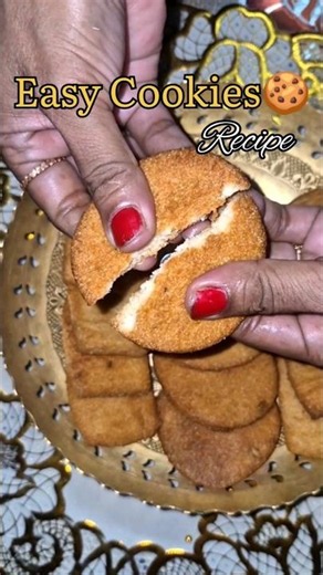 Easy Homemade Cookies Recipe | Soft & Crispy Cookies 🍪❤️🔥🔥#cookies #shorts #recipe