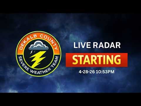 live look at radar at 10:45pm