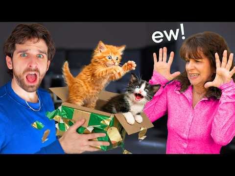 I SURPRISED My Mom with 2 WILD Stray CATS (bad idea...)