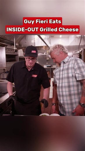 Guy Fieri Tries the Viral Inside-Out Grilled Cheese Recipe