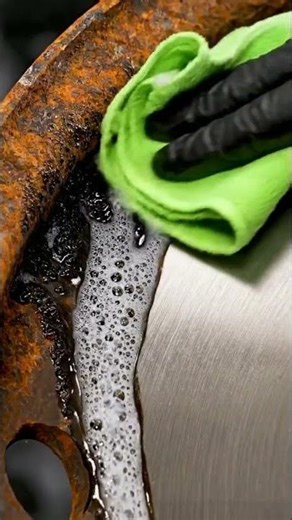 Instant Rust Removal: Satisfying Brake Rotor Cleaning 🤯✨