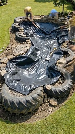 DIY Tractor Tire Pond