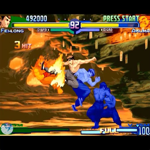 STREET FIGHTER ALPHA 3 UPPER - FEI-LONG vs AKUMA | TOTAL DOMINATION! #Shorts