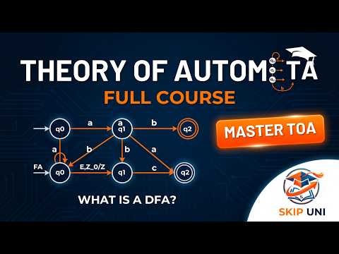 Theory of Automata Lecture 4 | Deterministic Finite Automata (DFA) Explained | ‪@SkipUNI‬
