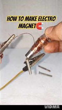 how to make electromagnet 🧲 prototype.#magnet #electromagnet #experiment #shorts