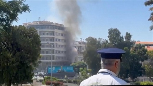 Explosions reported in Damascus amid Macron's visit to Syria, state media says
