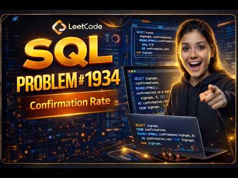 Leetcode 1934. Confirmation Rate | SQL | Easy Solution | SQL- series | Medium Question