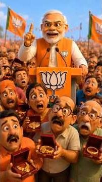 “Modi Ji Ne Gold Band Karwa Diya 😂 | Funny 3D Cartoon Video” #modi #modiinterview