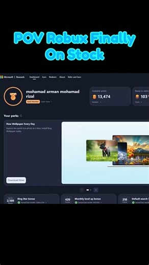 Free Robux On Microsoft Reward Easy || #microsoft #roblox #bing #microsoftrewardsnewupdate #gaming