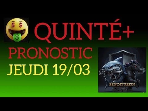 PRONOSTIC PMU QUINTÉ+ DU JOUR JEUDI 19 MARS 2026 