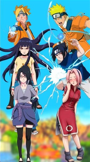 Boruto himawari sarada vs Naruto Sasuke Sakura | #naruto #sasuke #boruto #youtubeshorts #shorts