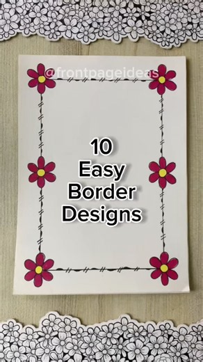 10 Easy front page design for school projects and idea note journals | Aesthetic Girl #shorts #howto