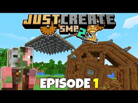 Starting a NEW WORLD with Minecraft Create Mod! Just Create SMP Episode 1!