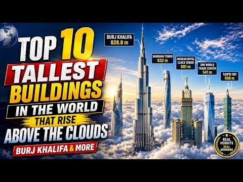 Top 10 Tallest Buildings in the World That Rise Above the Clouds | Burj Khalifa & More